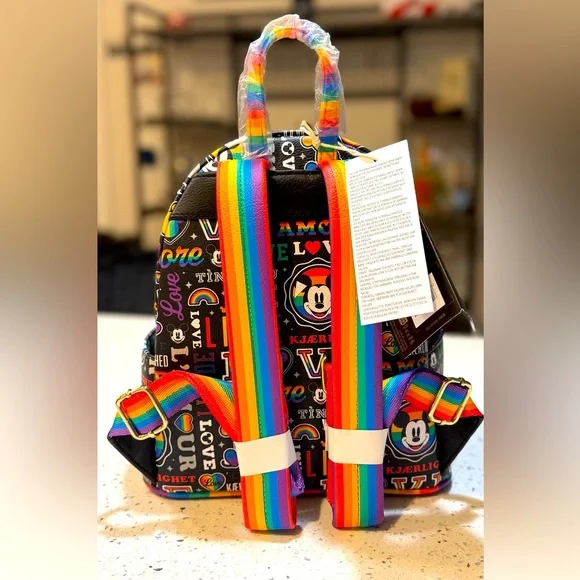 Disney Parks Mickey Mouse Loungefly Mini Backpack Disney Pride New with Tags - Picture 4 of 5